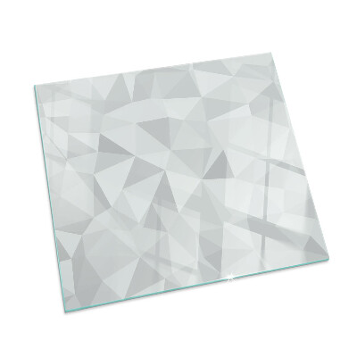 Square glass hearth Abstract geometric pattern