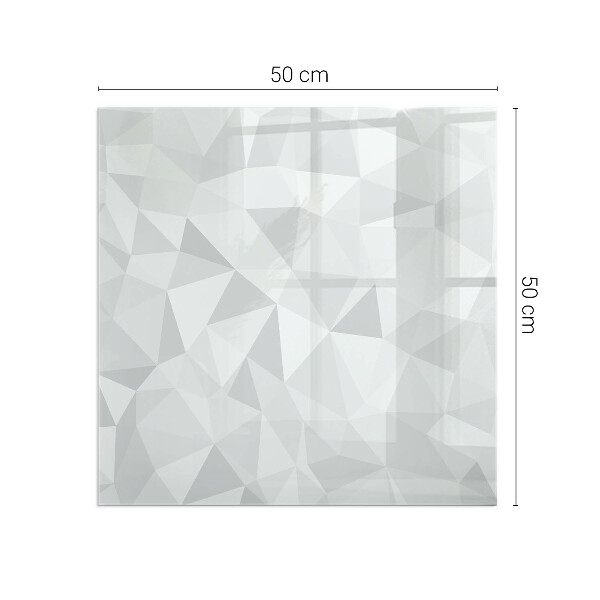 Square glass hearth Abstract geometric pattern