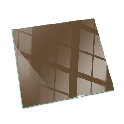 Square glass hearth for log burner Color Brown
