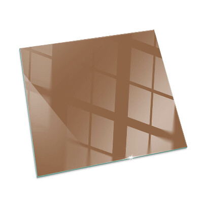 Square glass hearth for log burner Color Brown