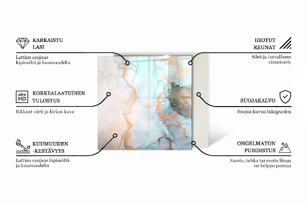 Square glass hearth for wood stove Color Gray