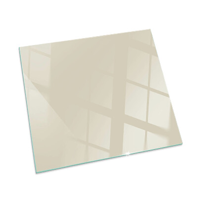 Square glass hearth Color Beige