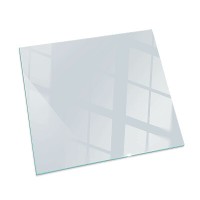 Square glass hearth Color White