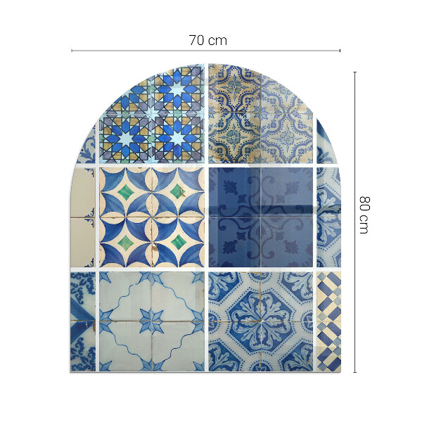 Half-oval toughened glass hearths Ceramic tile patterns