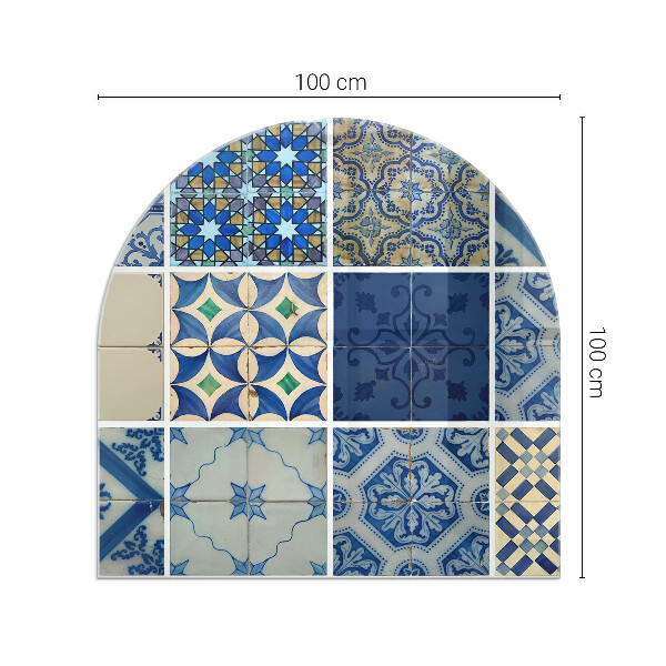 Half-oval toughened glass hearths Ceramic tile patterns