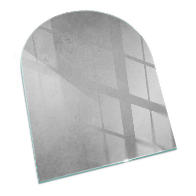 Half-oval toughened glass hearths Concrete texture with effect