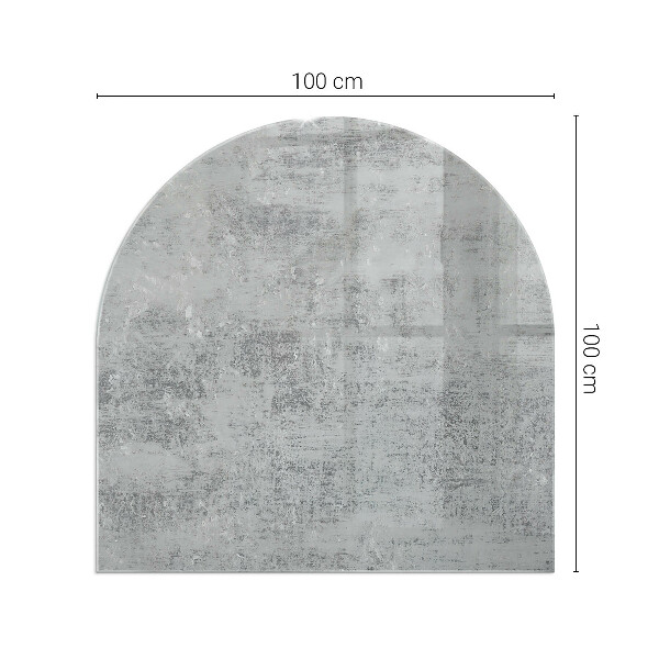 Half-oval glass hearth plate Abstract background texture