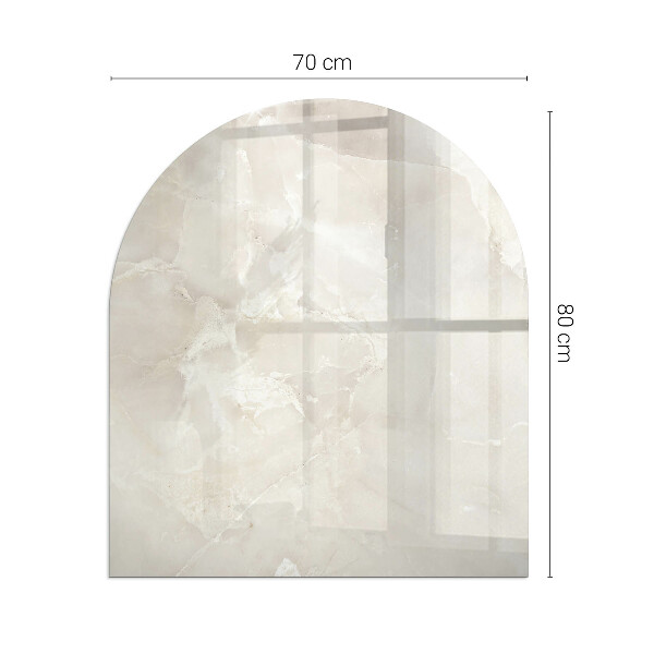 Half-oval toughened glass hearths Natural marble pattern