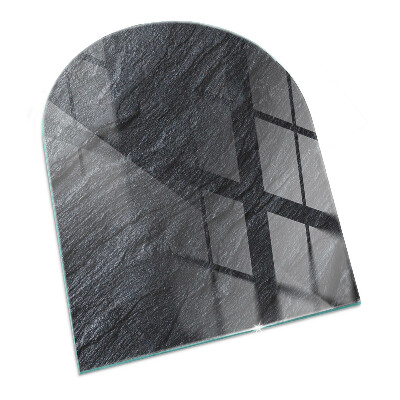 Half-oval tempered glass hearth Stone surface texture