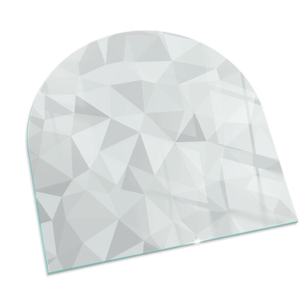 Half-oval toughened glass hearths Abstract geometric pattern