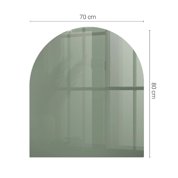 Half-oval toughened glass hearths Olive color