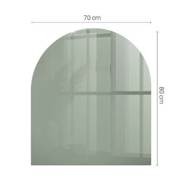 Half-oval toughened glass hearths Gray-green color
