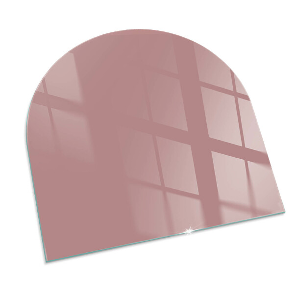 Half-oval tempered glass hearth Color Pink