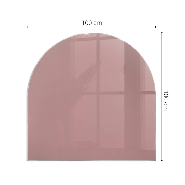 Half-oval tempered glass hearth Color Pink