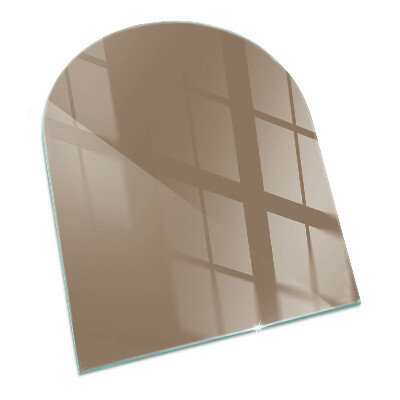 Half-oval glass hearth plate Color Brown