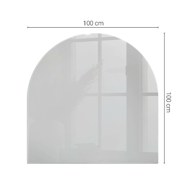 Half-oval glass hearth plate Color Gray