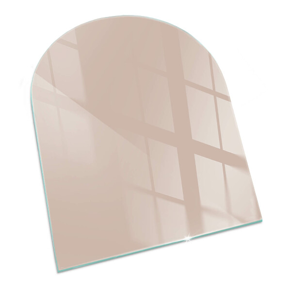 Half-oval toughened glass hearths Color Light Brown