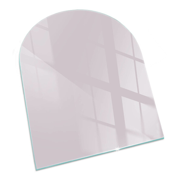 Half-oval tempered glass hearth Light purple color