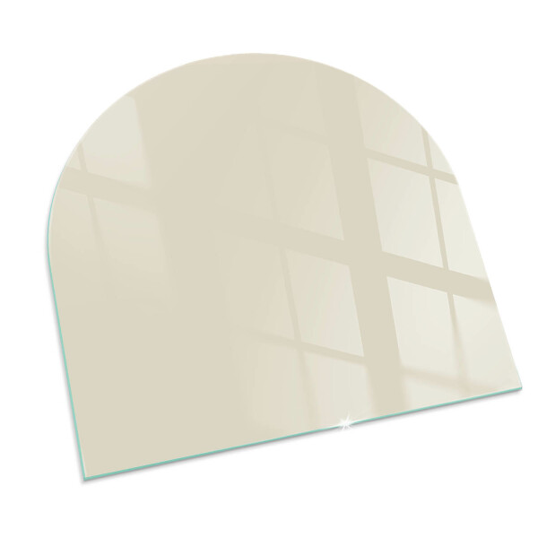 Half-oval toughened glass hearths Color Beige