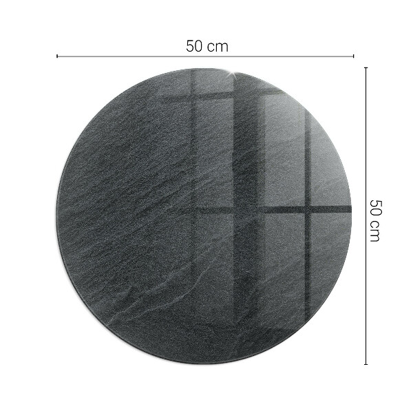 Round glass wood burner hearth Natural stone texture