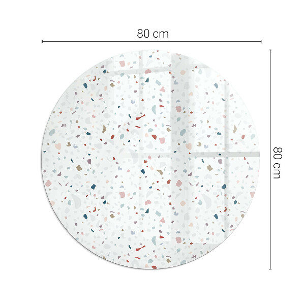 Round glass wood burner hearth Pattern with small shapes