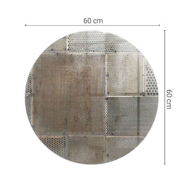 Round glass hearths for wood burners Perforated sheet pattern