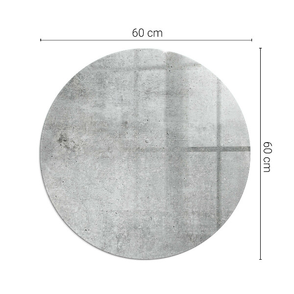 Round glass wood burner hearth Raw concrete texture