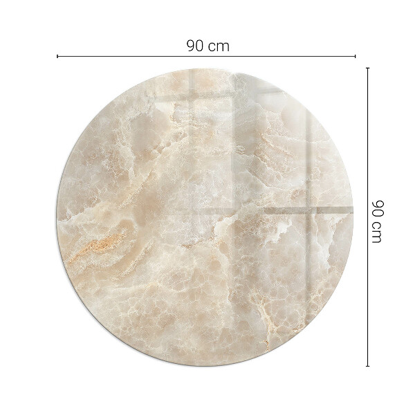 Round glass wood burner hearth Natural stone pattern