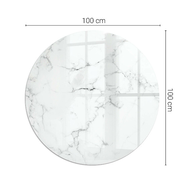 Round glass hearths for wood burners Marble pattern with veins