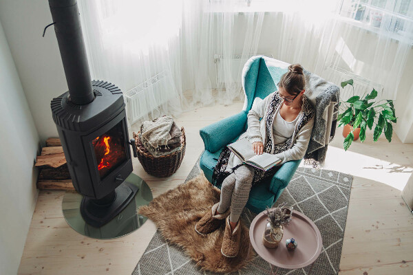 Round glass hearths for wood burners Olive color