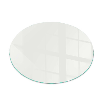 Round glass wood burner hearth Ivory color