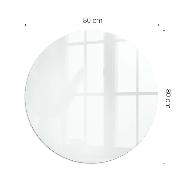 Round glass hearths for wood burners Color White