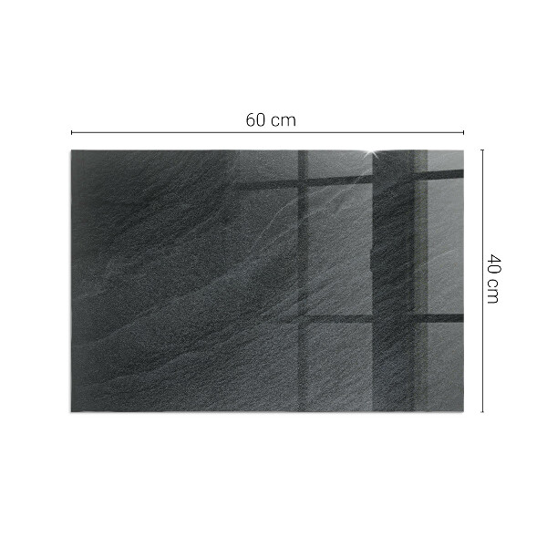 Rectangular glass hearth for wood stove Natural stone texture