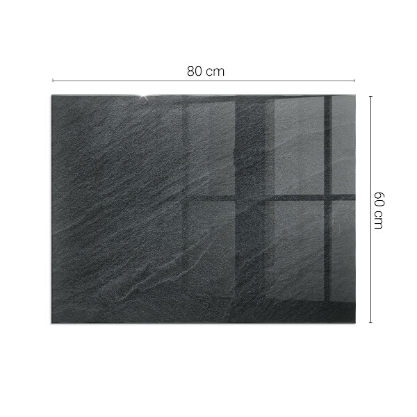 Rectangular glass hearth for wood stove Natural stone texture