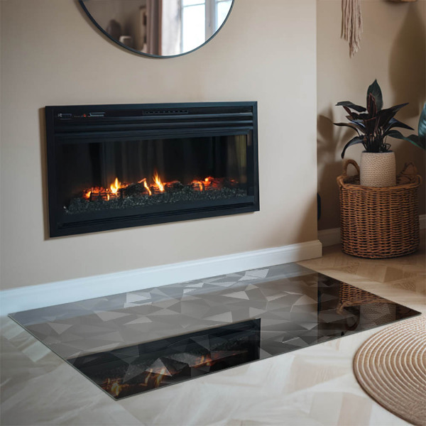 Rectangular glass hearth for log burner Three-dimensional geometry