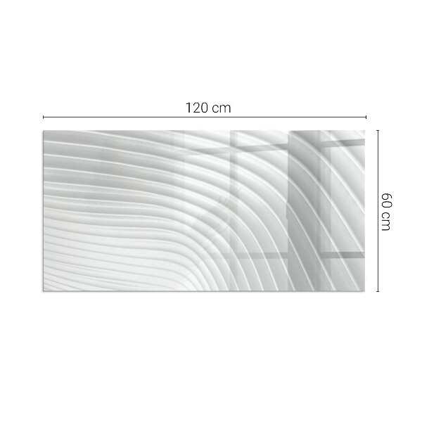 Rectangular glass hearth for wood stove Waves of delicate lines