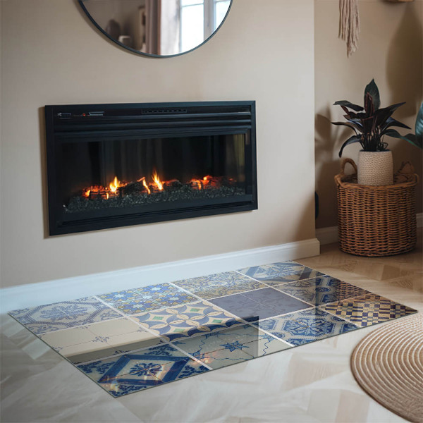 Rectangular glass hearth Ceramic tile patterns