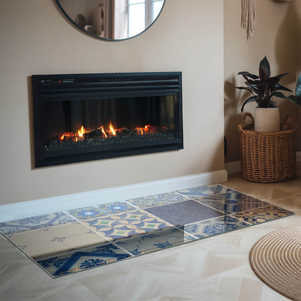 Rectangular glass hearth Ceramic tile patterns