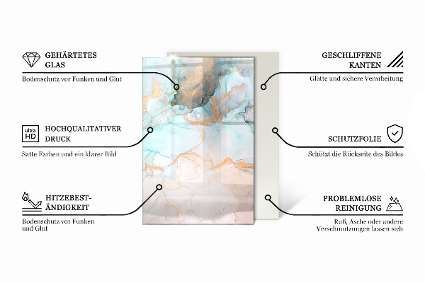 Rectangular glass hearth for log burner Decorative tile patterns