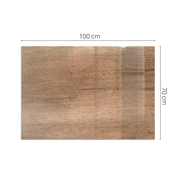 Rectangular glass hearth for wood stove Natural wood pattern