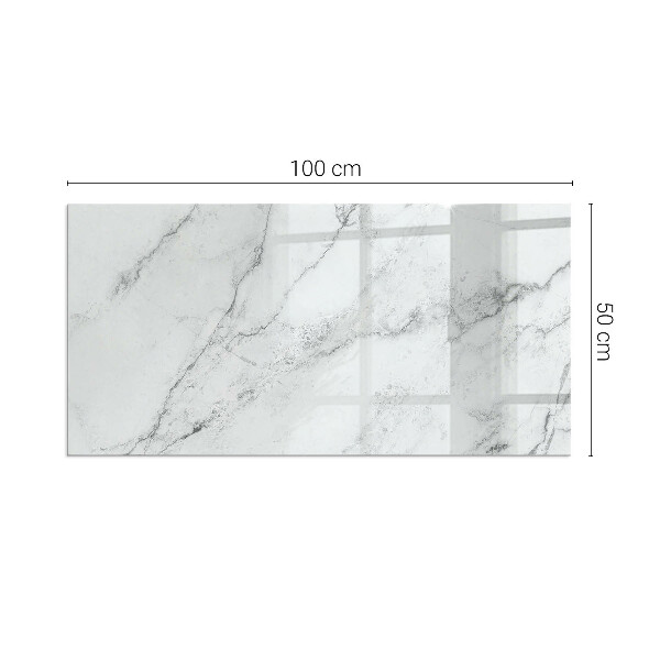 Rectangular glass hearth for wood stove Marble pattern with veins