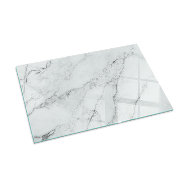 Rectangular glass hearth for wood stove Marble pattern with veins