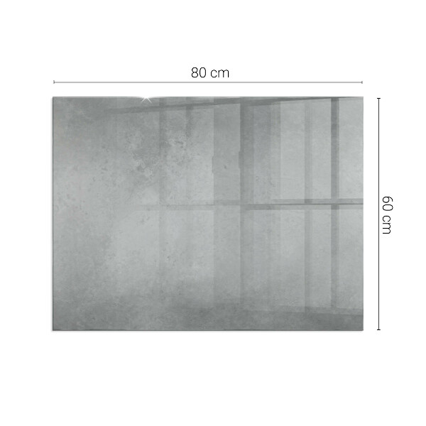 Rectangular glass hearth Concrete texture with effect