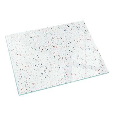 Rectangular glass hearth for wood stove Pattern with small shapes