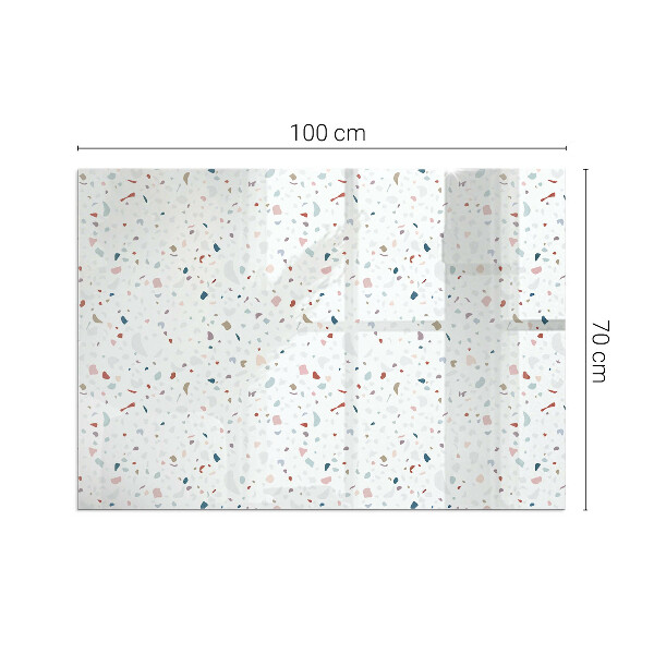 Rectangular glass hearth for wood stove Pattern with small shapes