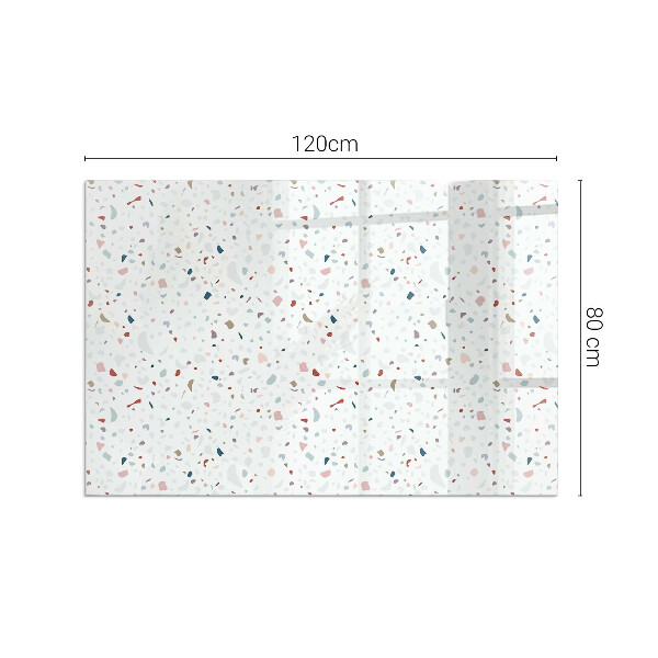 Rectangular glass hearth for wood stove Pattern with small shapes