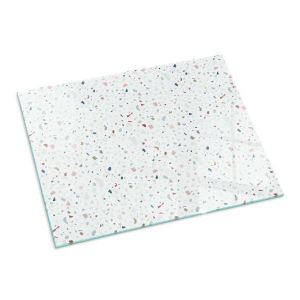 Rectangular glass hearth for wood stove Pattern with small shapes