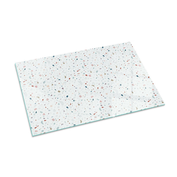 Rectangular glass hearth for wood stove Pattern with small shapes