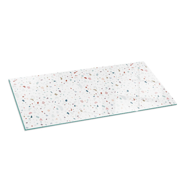 Rectangular glass hearth for wood stove Pattern with small shapes