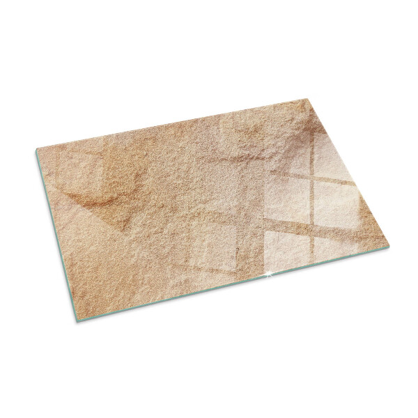 Rectangular glass hearth for wood stove Natural stone texture